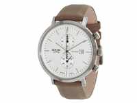 Boccia Herren Chronograph Quarz Uhr mit Leder Armband 3752-01