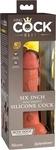 King Cock Elite 6 - Haftender, realistischer Dildo (15cm) - Dunkel nude
