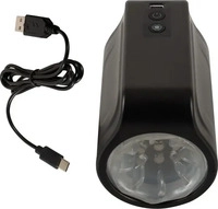 Rebel - Wasserdichter rotierender Masturbator (schwarz) transparent
