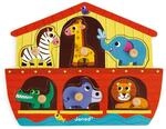 Janod J07062 Wooden Tenon Puzzles 6 pieces, Noah's Ark