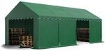 TOOLPORT Lagerzelt 4x8 m Zelthalle Unterstand PVC Plane 700 N dunkelgr&uuml;n |...