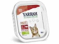 Yarrah Pate Rind Zichorie 100g Bio Katzenfutter, 16er Pack (16 x 100g)