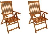 DEGAMO 2X Klappsessel LAGO 8-Fach verstellbar, Eukalyptus ge&ouml;lt,...