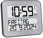 TFA Dostmann Timeline Max Funk-Wanduhr, 60.4512.54, digital, &uuml;bersichtliche Funkuhr,