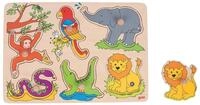 Soundpuzzle Zootiere, mit Tierstimmen: 30 x 21 x 3,4 cm, Holz, 6 Teile, per St&uuml;ck