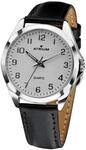 Atrium Damen Armbanduhr Klassisch Sehr Deutlich Silberfarben Analog Quarz mit Leder