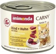 animonda Carny Katzen Nassfutter Senior Rind + Huhn + K&auml;se (6 x 200g), Katzenfutter