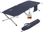 Skandika Campingliege Vuoma | Klappbare Sonnenliege mit Organizer-Tasche, max. 200
