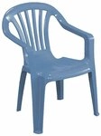 Stapelbarer Gartenstuhl f&uuml;r Kinder, Made in Italy, 37x37x52 cm, hellblaue Farbe