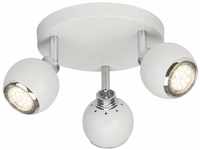 BRILLIANT Lampe Ina LED Spotrondell 3flg weiß/chrom | 3x LED-PAR51, GU10, 3W