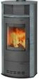 Thermia Kamin-Ofen Hamburg V4 guss-grau Naturstein Speicherofen 7kw Warmhaltefach