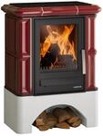 Justus Kaminofen Bavaria Bordeauxrot mit Sockel