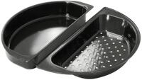 OUTDOORCHEF Gourmet Halbmond Kochset/Grillschalen porzellanemailliert / 2 teilig