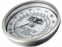 Rumo 3 Zoll Edelstahl Thermometer JS-3000 für Joes Smoker
