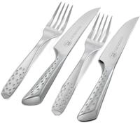 Weber 17077 Deluxe Steakbesteck Set, 4-teilig, Edelstahl, gezahnte Klinge