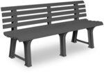 Deuba Gartenbank Orchidea | 3 Sitzer Kunststoff 145x49x74 cm | Parkbank Garten...