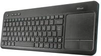 Trust Veza Kabellose Tastatur mit XL Touchpad, Deutsches QWERTZ Layout, Leicht und