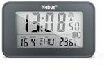 Mebus digitaler Funk-Wecker mit Mondkalender, Beleuchtung, Innenthermometer, 2