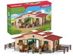 SCHLEICH Farm World | Pferdestall mit Pferden und Zubeh&ouml;r 42195 | Set inkl. Stall,