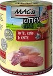 Mac's Katzenfutter getreidefrei Kitten Pute, Rind, Ente, 400 g