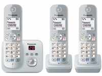 PanasonicKX-TG6823GS DECT Schnurlostelefon mit Anrufbeantworter (3 Mobilteile,