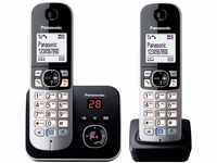 PANASONIC - Panasonic KX-TG6822 Duo Téléphones Sans fil Noir - KX-TG6822FRB