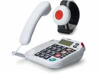 MaxCom KX481SOS: Hausnotruf Telefon mit Notrufarmband; schnurgebundenes
