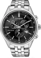 Citizen Herren Chronograph Quarz Uhr mit Edelstahl Armband AT2141-87E, Schwarz Citizen Herren Chronograph Quarz Uhr mit Edelstahl Armband AT2141-87E, Schwarz