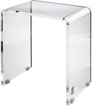 JOOP Lifestyle Duschhocker Badhocker Badezimmer Klar Acryl Ma&szlig;e: 42 cm x 47 cm x 30