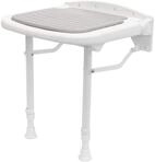 Alberts 140366 Polstersitz mit St&uuml;tzf&uuml;&szlig;en | h&ouml;henverstellbar | Kunststoff, wei&szlig;
