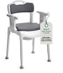 Etac Swift Commode, Commode Toilet Chair, Bedroom Commode, Adjustable Leg Height,