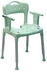 ETAC Swift Shower Stool/Chair, Stool with Armrest and Backrest, Green, Shower Chair