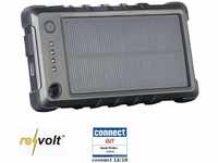 revolt Solar Powerbank Handy: Wetter- & stoßfeste Solar-Powerbank PB-80.s mit...