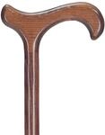 Gehstock in braun aus Buchenholz mit Derbygriff