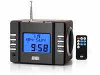 August MB300 Radiowecker FM Uhrenradio mit MP3 Player Stereoanlage Thermometer...