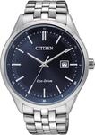 Citizen Herren Analog Quarz Uhr mit Edelstahl Armband BM7251-53L, Blau