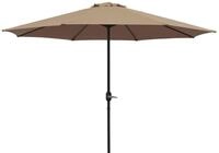 DEGAMO Marktschirm Aluminium 300cm mit Kurbel, taupefarben, UV Schutzfaktor 50+,