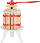 Wiltec 12L Obstpresse aus Buchenholz inkl. Presstuch, manuelle Weinpresse mit