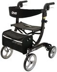 Drive Medical Rollator NITRO in Gr&ouml;&szlig;e M & Farbe Schwarz I f&uuml;r Indoor & Outdoor mit