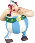 Plastoy Asterix Figur Obelix verliebt mit Blumenstrau&szlig; - Kunstharz - 7 cm