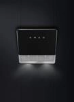 Smeg KFAB75BL Kopffrei Wand Dunstabzugshaube Schwarz Dunstesse Kopffreihaube