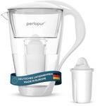 PerloPur Glas-Wasserfilter (wei&szlig;) Glaskanne mit 1 Classic Filterkartusche &ndash;