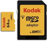 Kodak Premium 64GB microSDXC Speicherkarte - Highspeed, SD-Adapter UHS-I, U1, bis 85