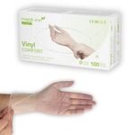 Medi-Inn+ Vinyl Comfort Einweghandschuhe, Gr. S, 1 x 100er-Pack, Untersuchungs-...