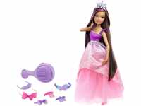 Barbie Mattel DPK21 - Große Zauberhaar Prinzessin Brünett