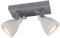 Trio Leuchten Balken Concrete 802500278, Metall, Schirm Beton, 2 x GU10, Grau