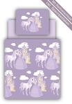 TiCAA Kinder Bettw&auml;sche Set inkl. Bettlaken Prinzessin Lila