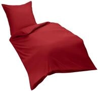 fleuresse Flanell-Bettw&auml;sche, rot, 155 x 220 cm