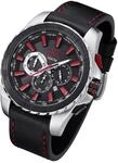 FIREFOX XXL Chronograph Firestorm FFS205-105 Herrenuhr Edelstahl schwarz/rot
