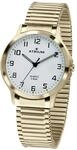 Atrium Damen-Armbanduhr Analog Quarz Edelstahl 5 bar Leuchtzeiger Flexband Gold